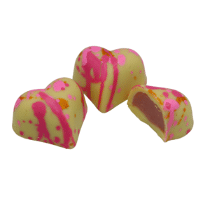Raspberry Heart Praline (note, bulk packed, not individually wrapped)