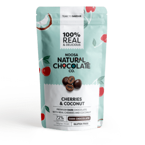 Cherries & Coconut - Dark - Chocolate Coated - 100g - Noosa